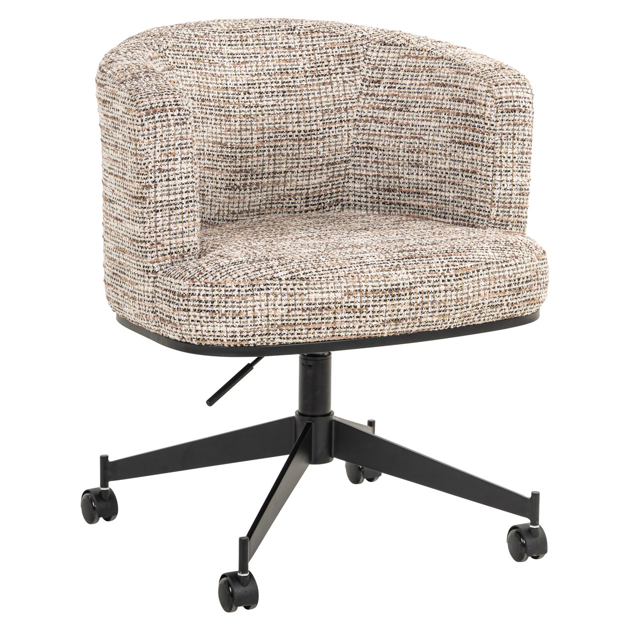 S4758 TRENDY NATURE - Dining chair Rochenne trendy nature swivel on wheels
