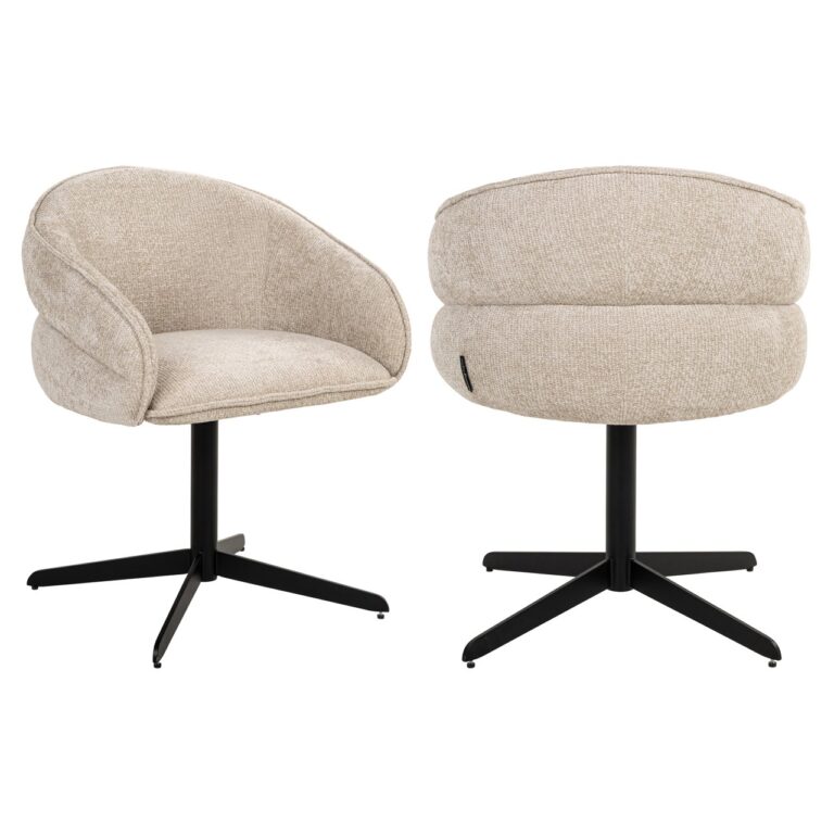 Krzesło do jadalni Angelina Cream Unicorn obrotowe