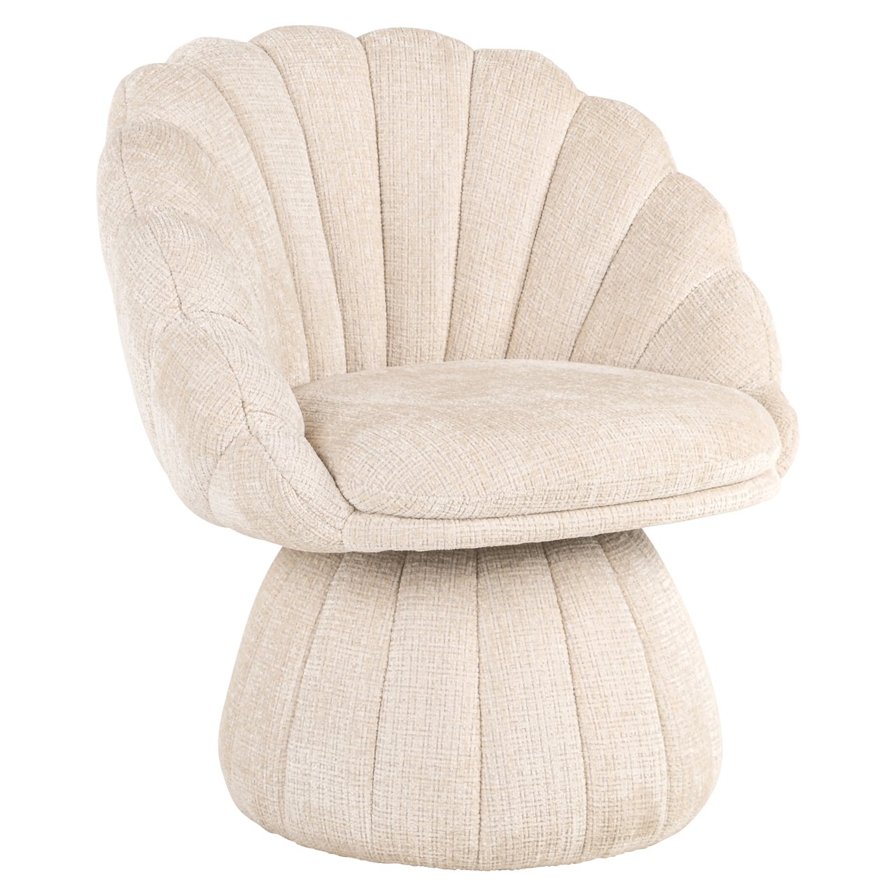 S4777 BEIGE CHENILLE - Lounge chair Blossom niagara beige