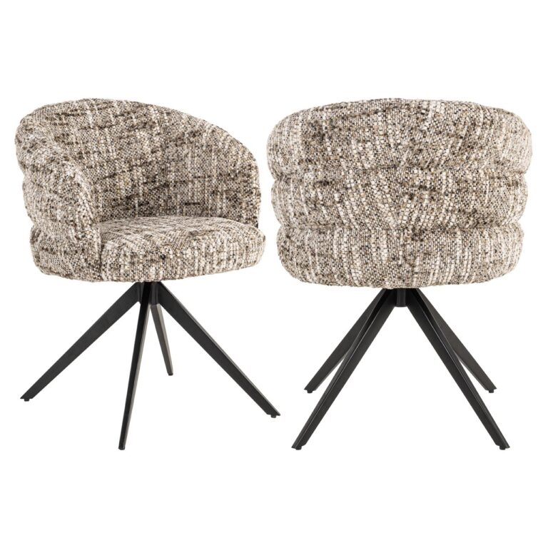 Krzesło do jadalni Serenity brązowe Omara obrotowe ognioodporne