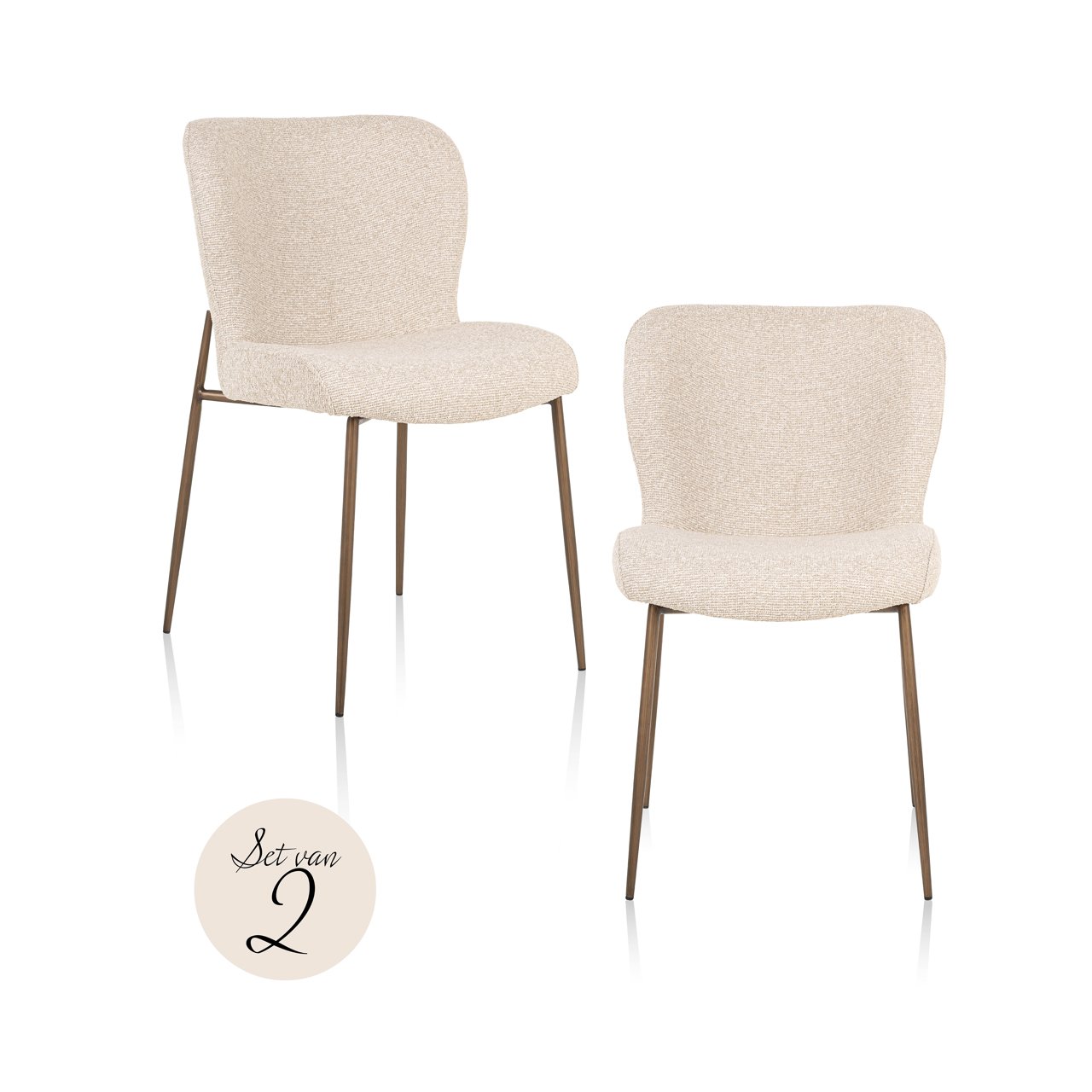 S4792 BISCOTTI - Dining chair Odarby biscotti (Set of 2)