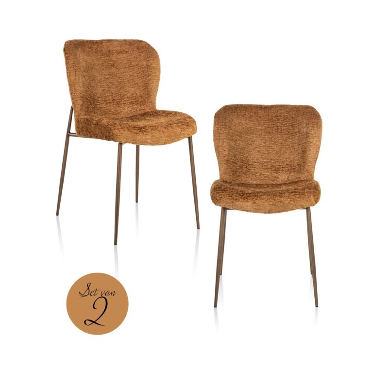 Krzesło do jadalni Odarby Cognac Fusion (zestaw 2 szt.)