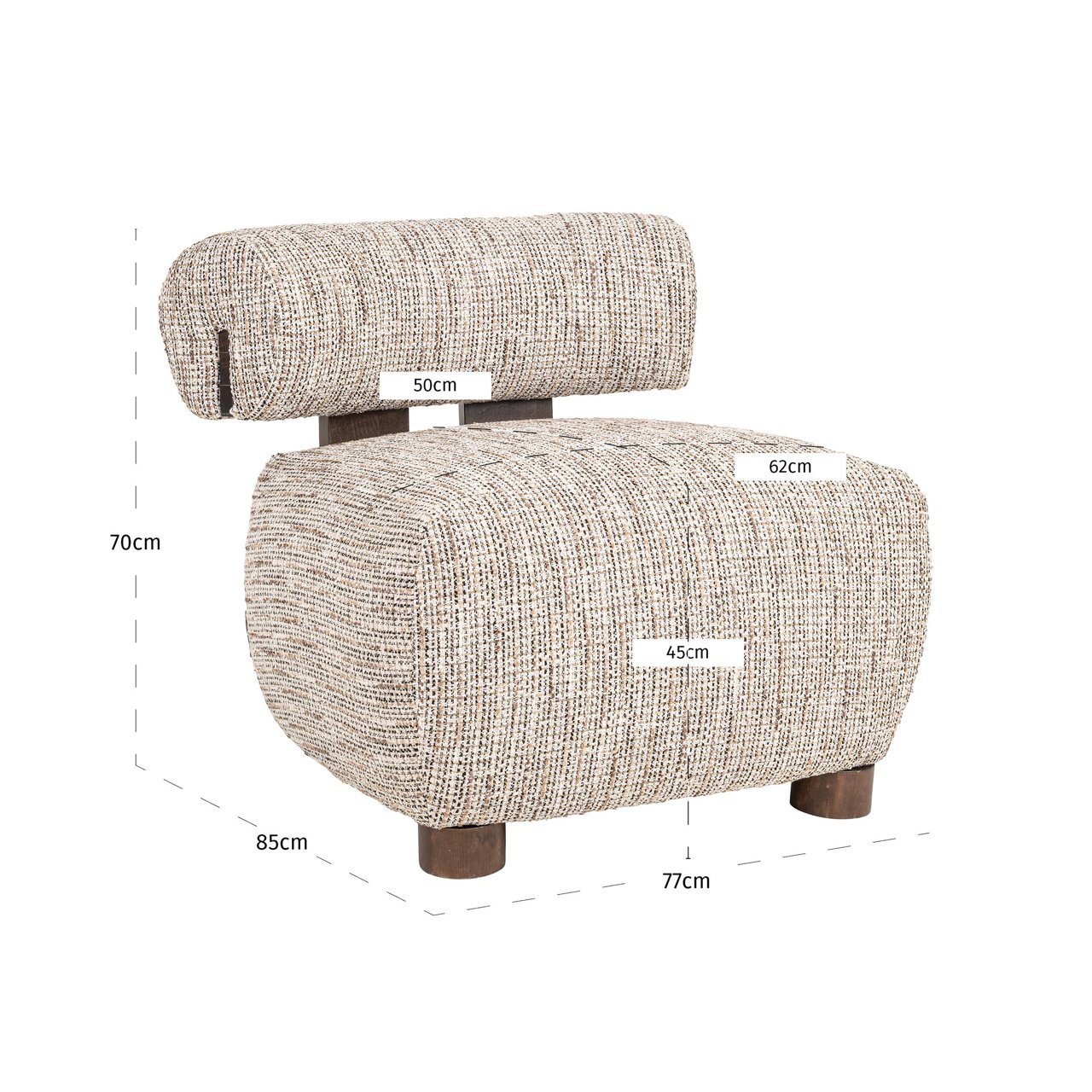 S4809 FR - Lounge chair Arabella customized fire retardant