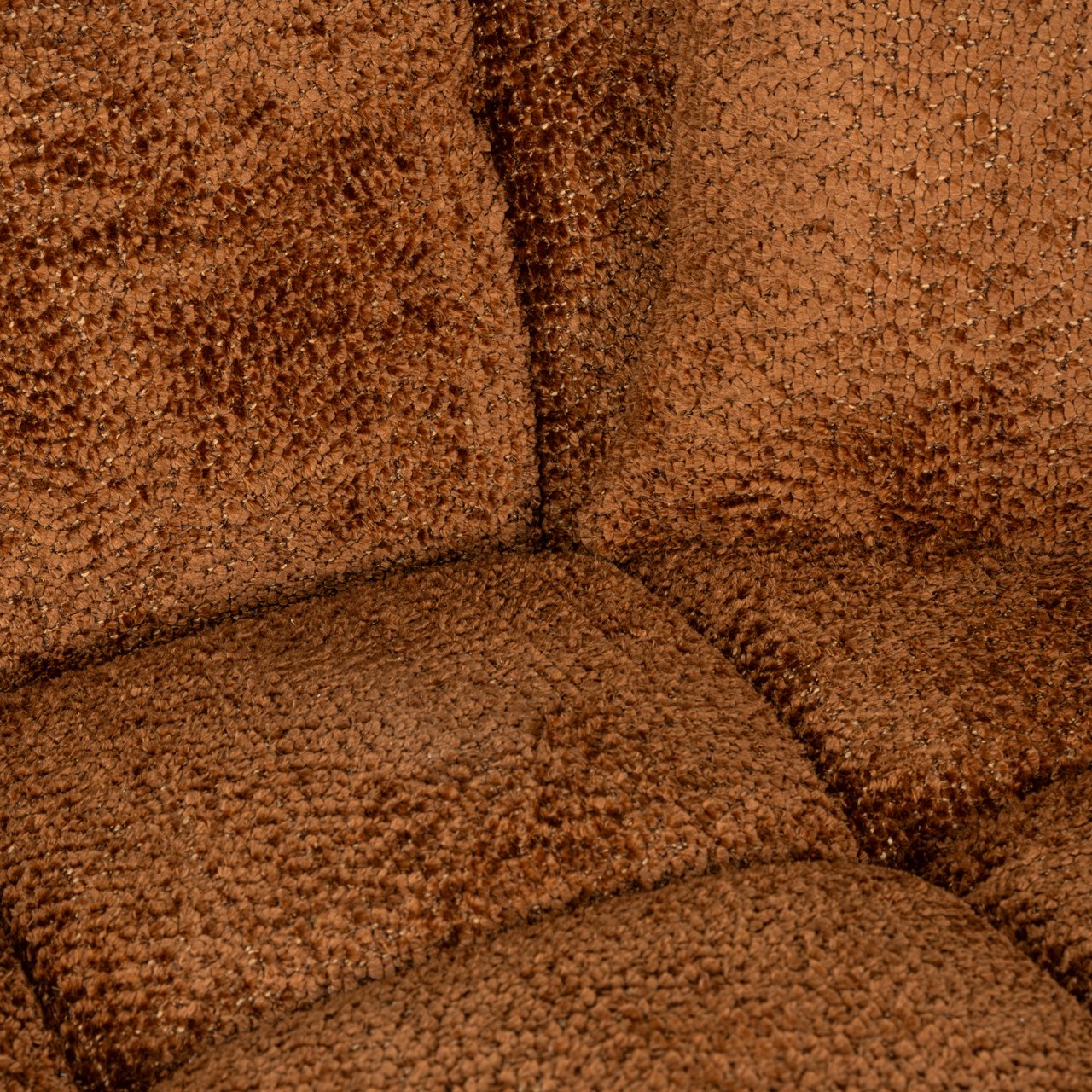 s5137 LOVELY CINNAMON - Sofa Cube lovely cinnamon 3-seater + lounge right