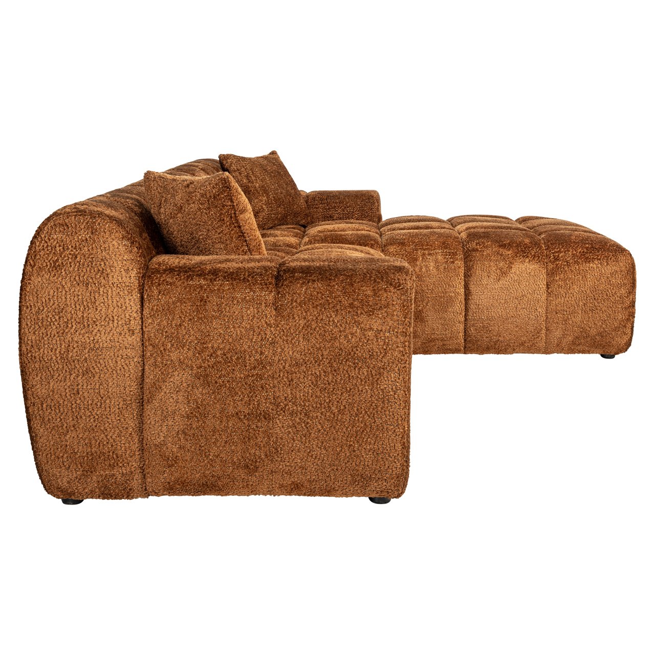 s5137 LOVELY CINNAMON - Sofa Cube lovely cinnamon 3-seater + lounge right