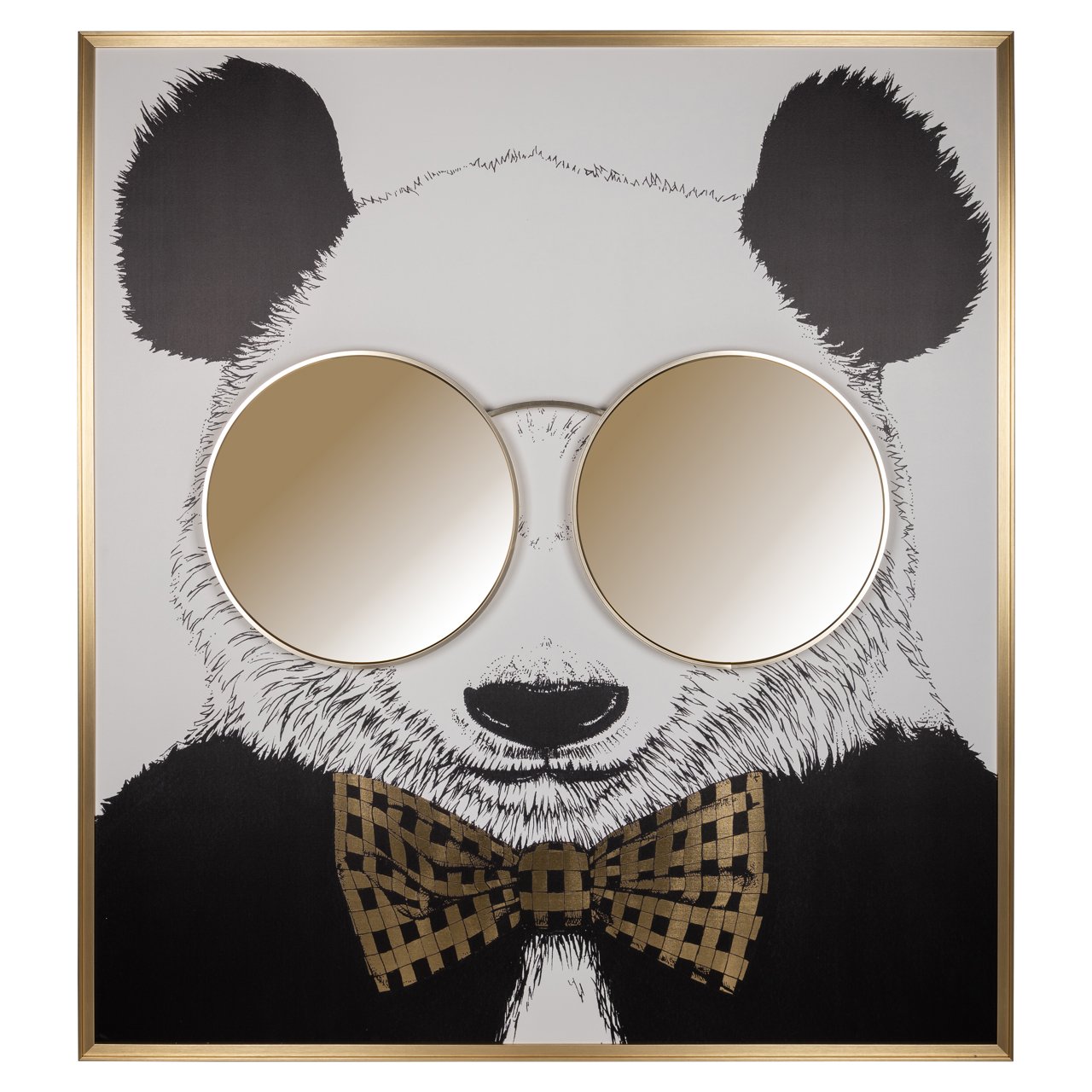 -WA-0005 - Wall art Panda black/gold
