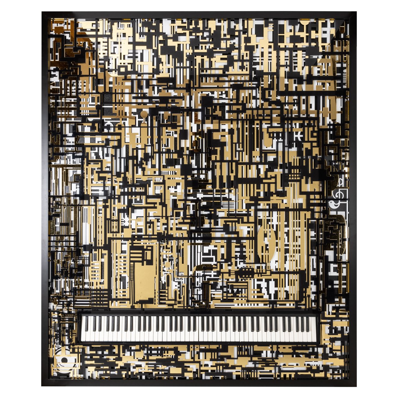 -WA-0011 - Wall art Wibi black/gold