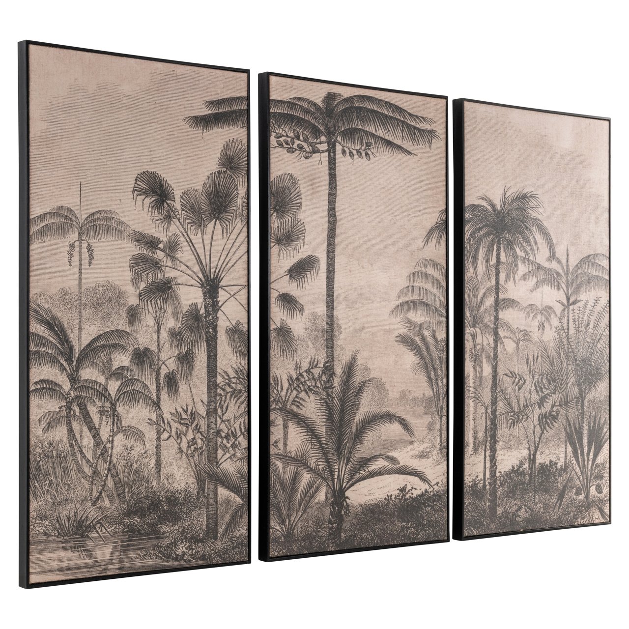 -WA-0062 - Wall art Rhapsody brown (Set of 3)