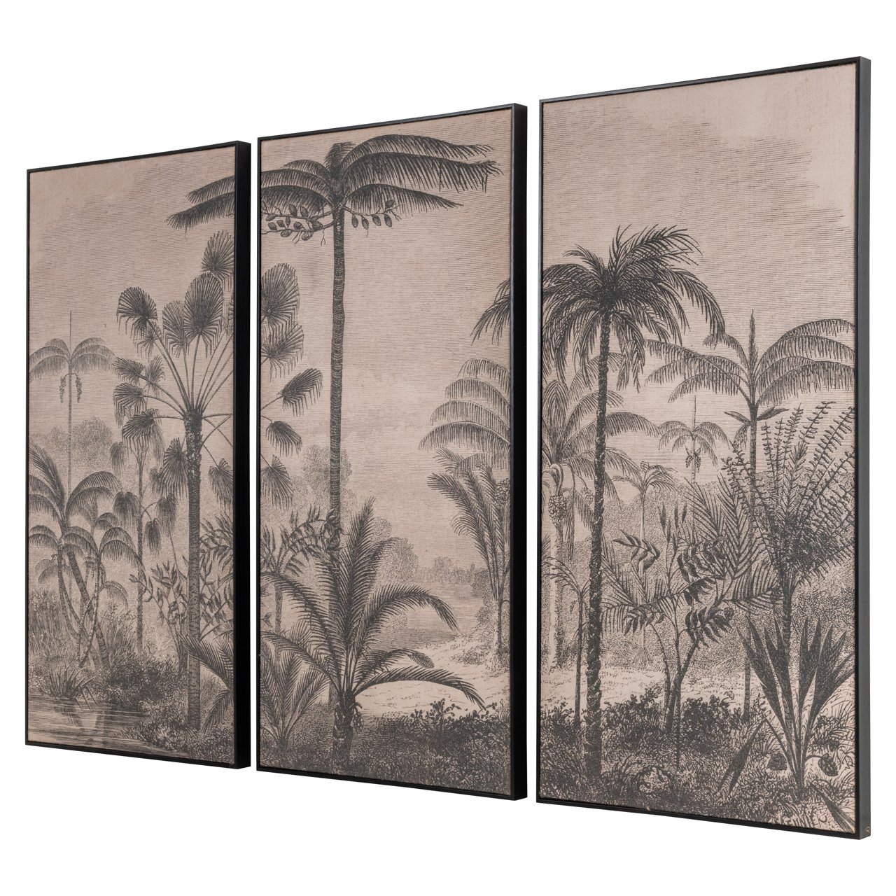 -WA-0062 - Wall art Rhapsody brown (Set of 3)