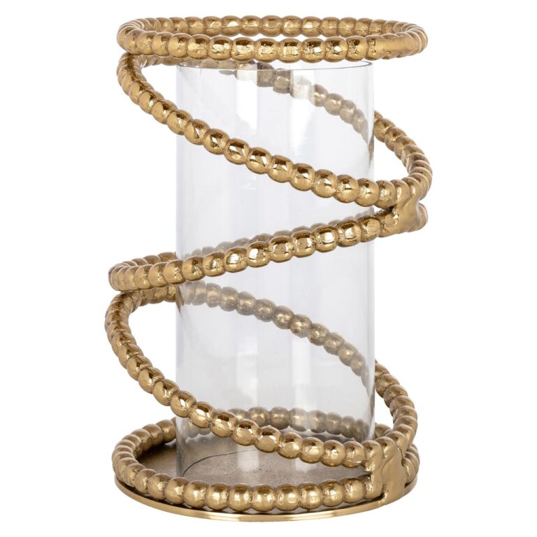 Huraganowa lampa Jaden szczotkowane złoto mała