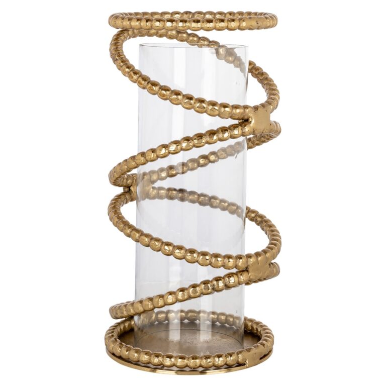 Huraganowa lampa Jaden szczotkowane złoto duża