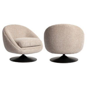 S4638 HAZEL - Lounge chair Nodo natural chunky swivel