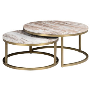 214522 - Coffee table Bottega Blush beige (Set of 2)
