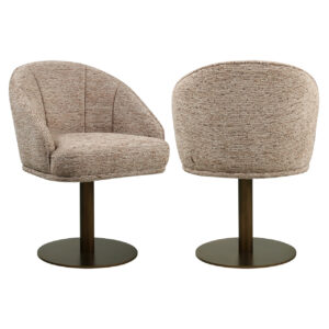 215443 - Dining chair Beverly mocca linear swivel