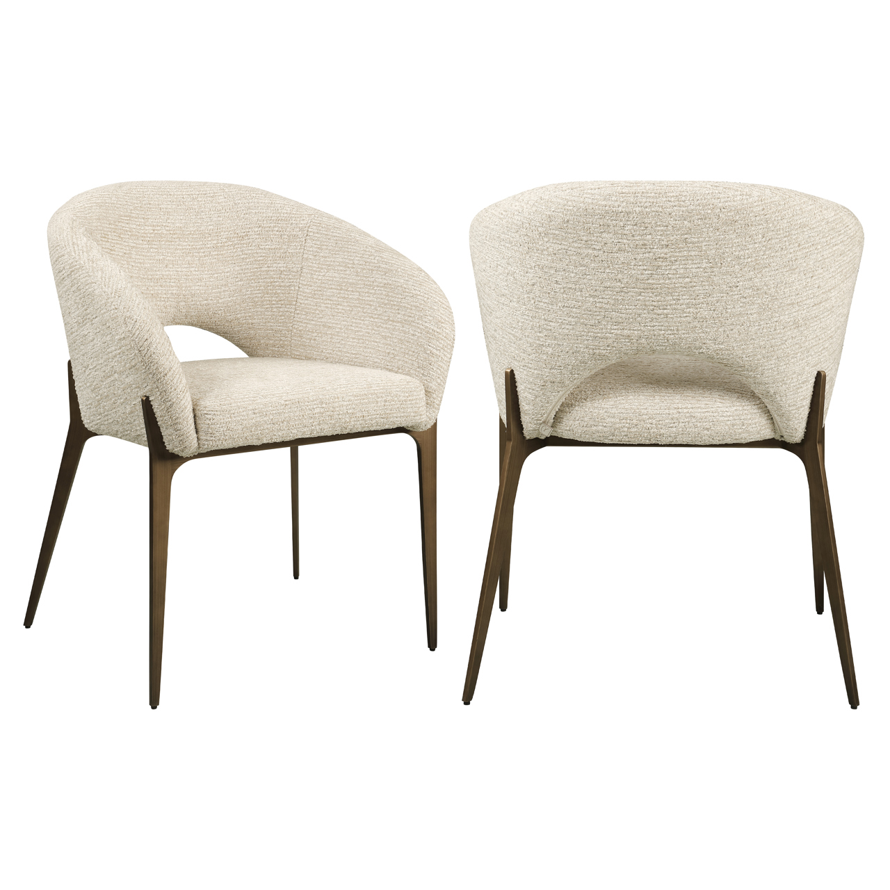 215449 - Dining chair Kenzi natural linear fire retardant
