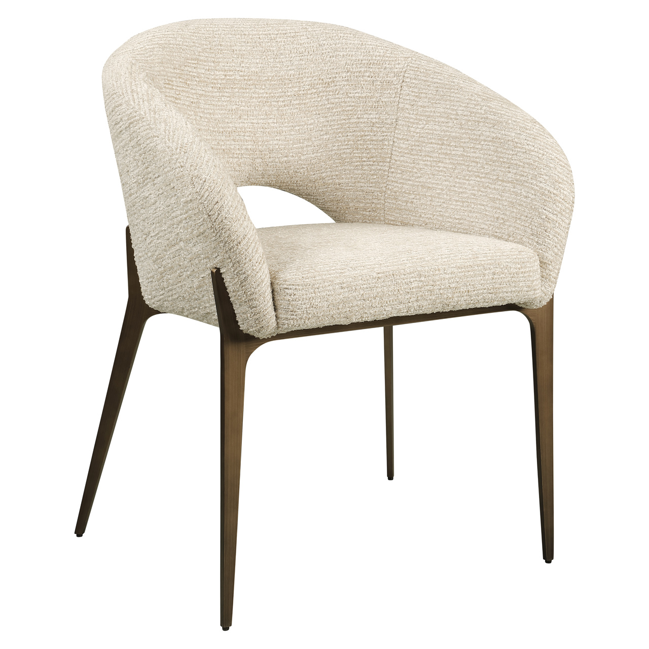 215449 - Dining chair Kenzi natural linear fire retardant