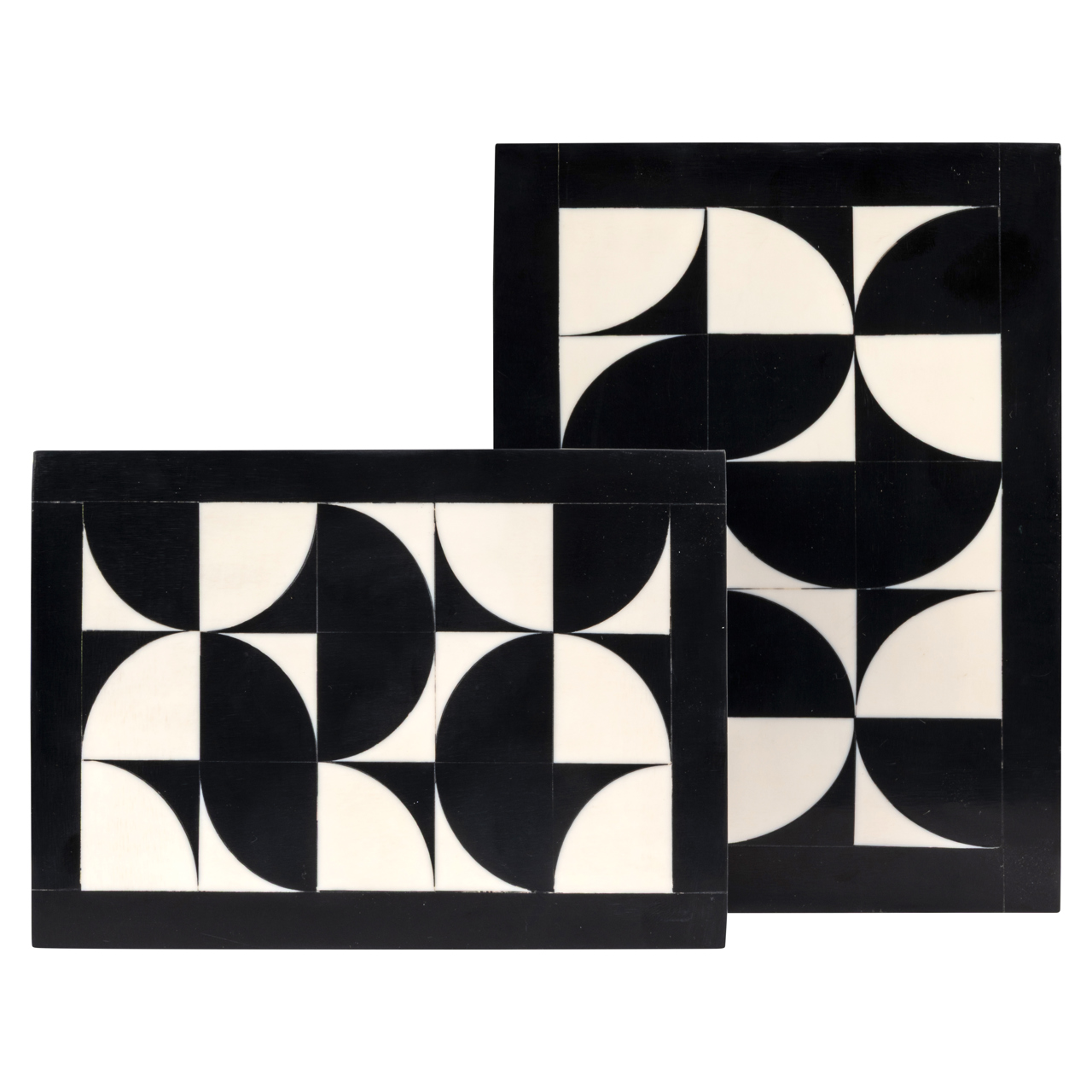 215802 - Storage box Rae black/white (Set of 2)