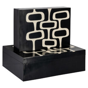 215803 - Storage box Lux black/white (Set of 2)