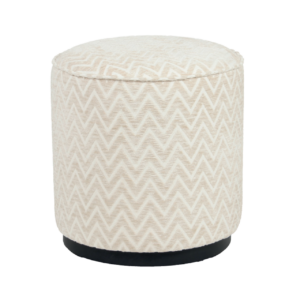 216061 - Pouffe & Footstool Lexie beige chevron  45Ø