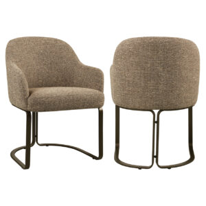 216095 - Dining chair Hadley brown tweed fire retardant