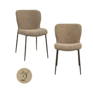 216097 - Dining chair Odarby brown tweed fire retardant (Set of 2)