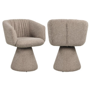 216098 - Dining chair Madeline mocca chunky swivel