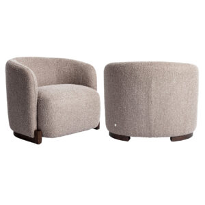 216113 - Lounge chair Hannah mocca chunky fire retardant