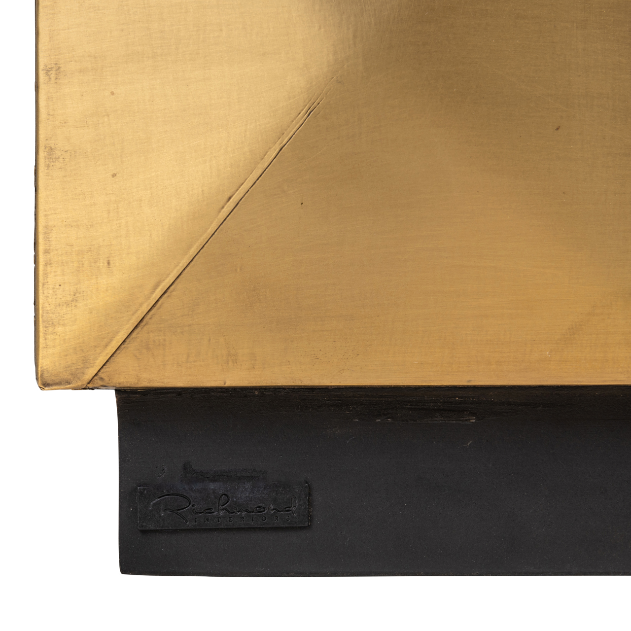 7587 - Coffee table Collada brushed gold incl. glass top