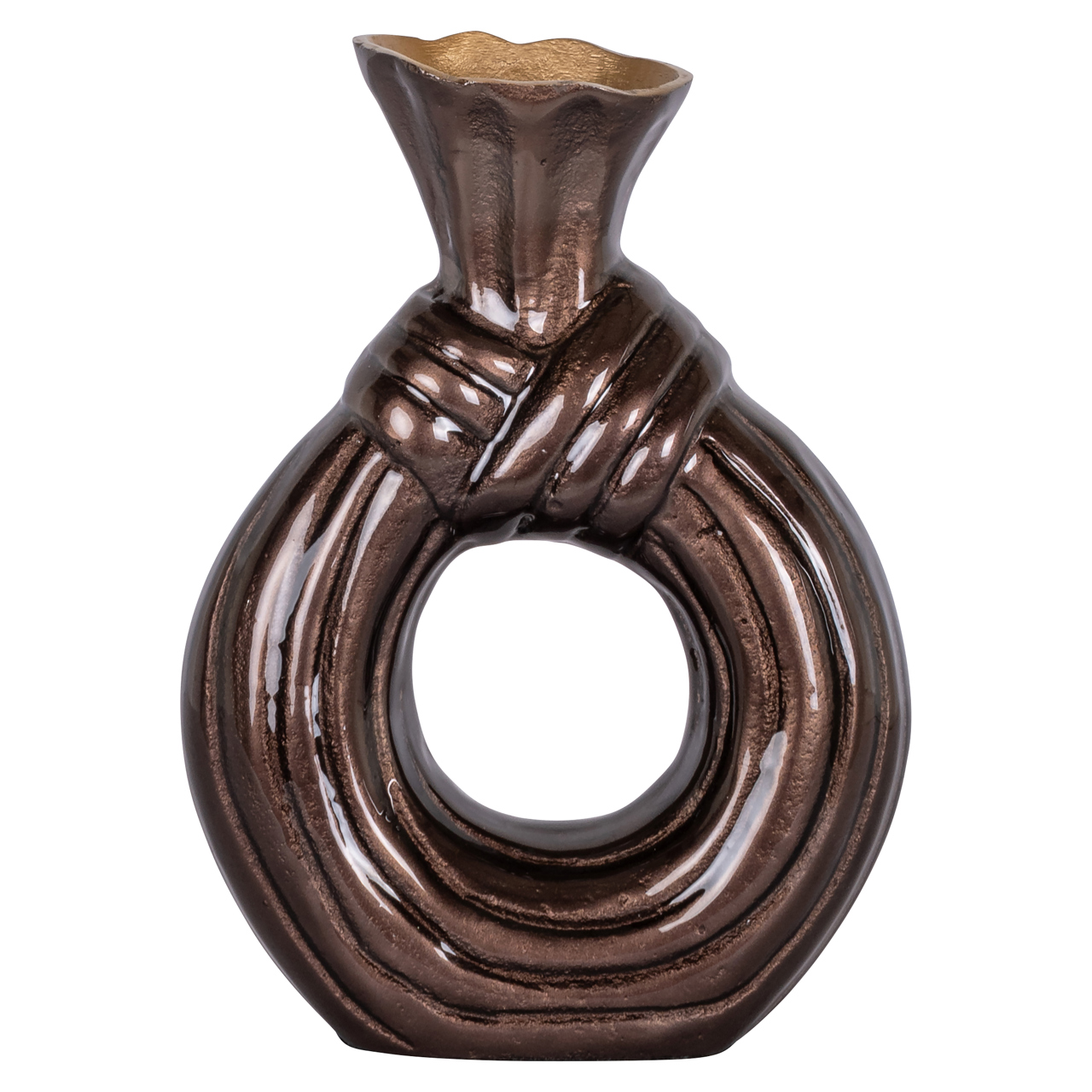-VA-0424 - Vase Suen dark brown small