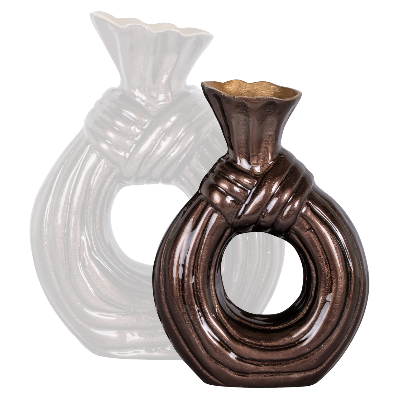 -VA-0424 - Vase Suen dark brown small