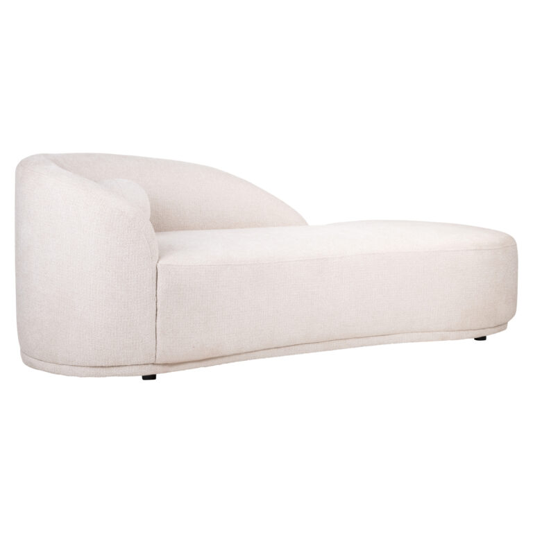 Sofa Emma z elegancką leżanką cream fancy