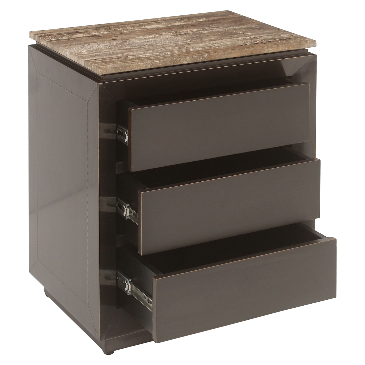 6930 - Nightstand Russo ash brown 3-drawers