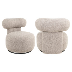 215185 - Lounge chair Kaya cayenne brown swivel