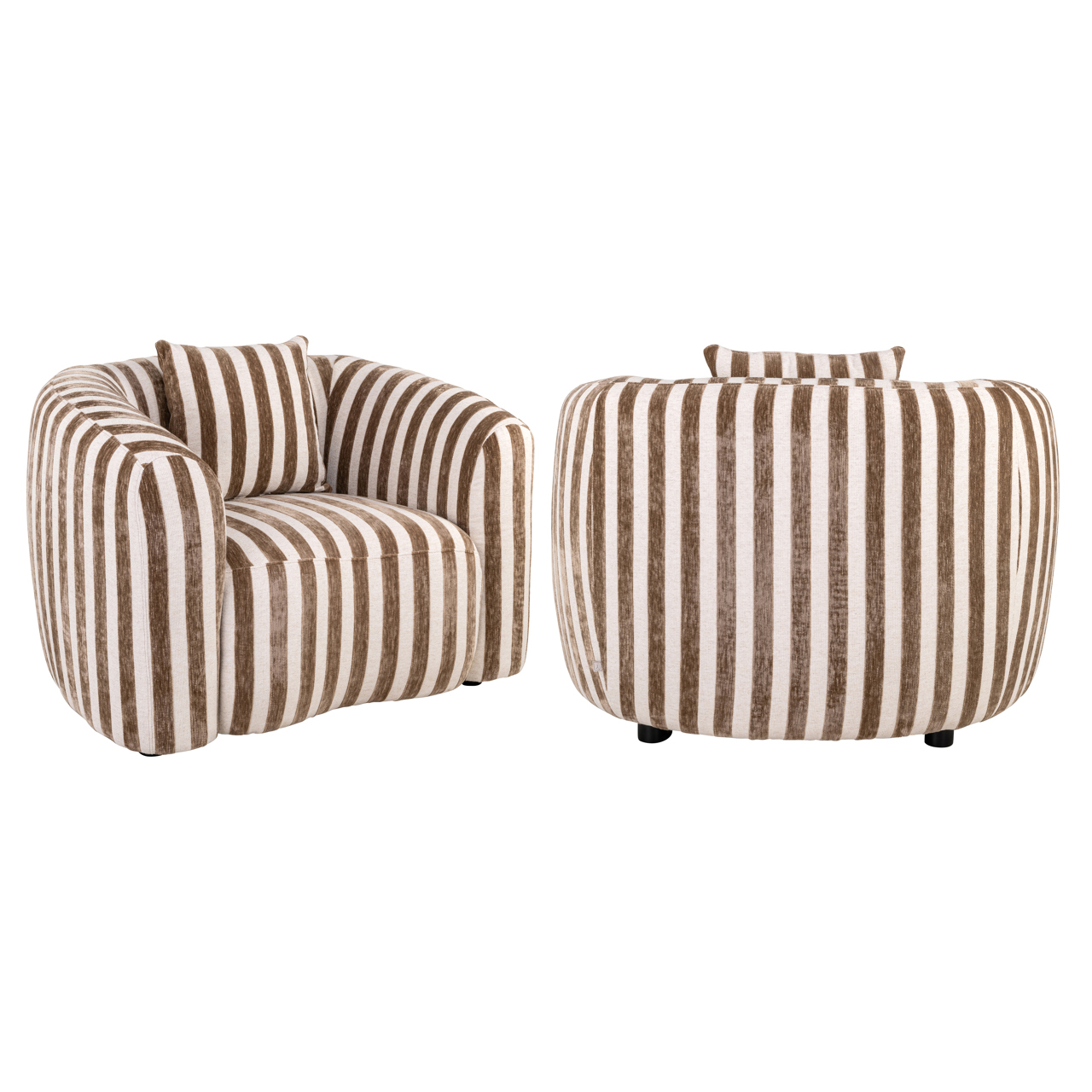 215504 - Lounge chair Luxandra stripes sand