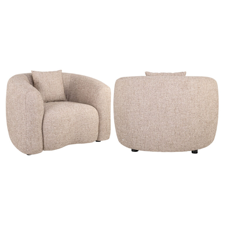 Fotel wypoczynkowy Luxandra sand tweed ognioodporny