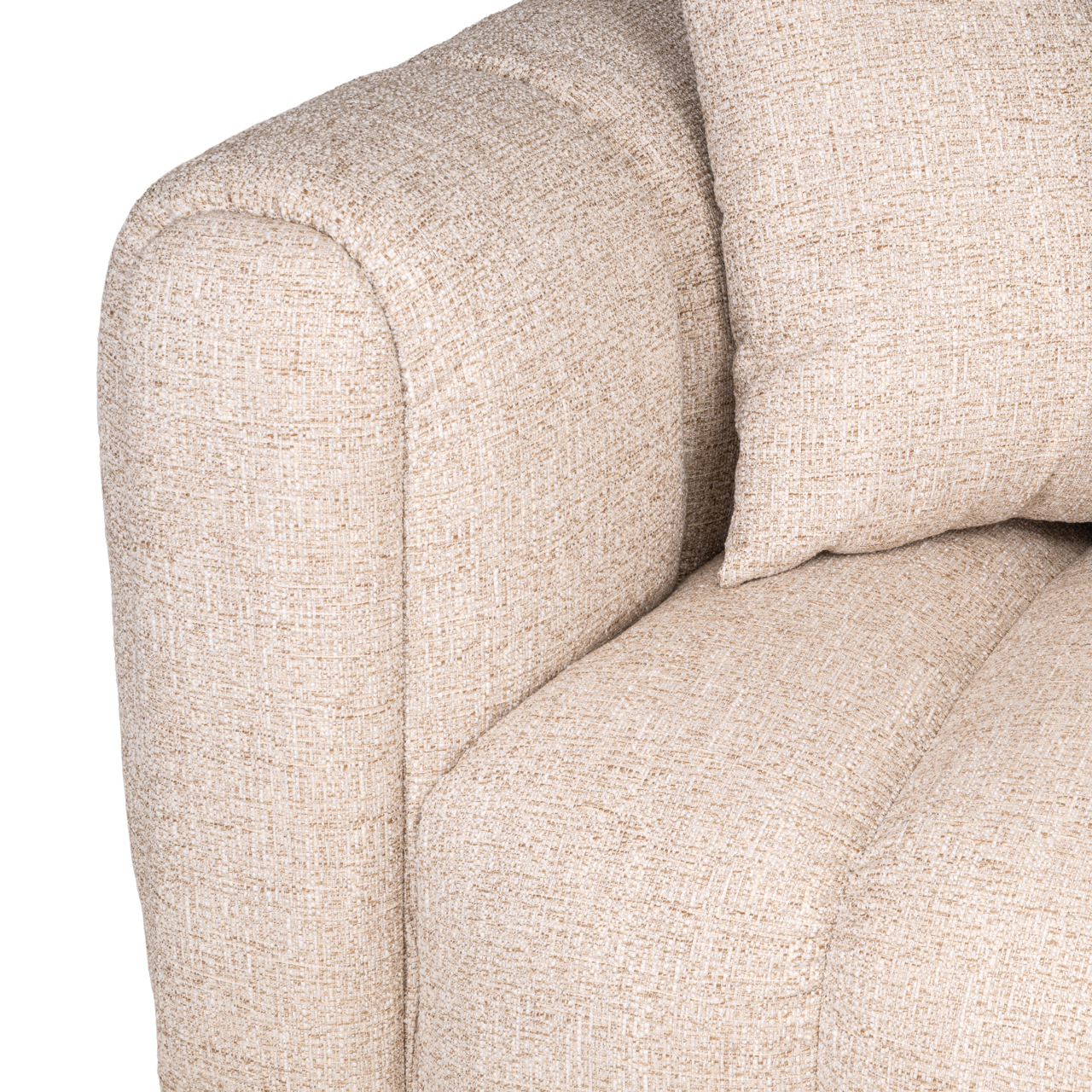 215519 - Sofa Novaro cream tweed lounge right fire retardant