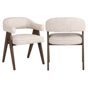 215521 - Dining chair Mori cream tweed fire retardant