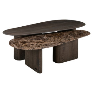 215598 - Coffee table Castello Smoked charchoal (Set of 2)