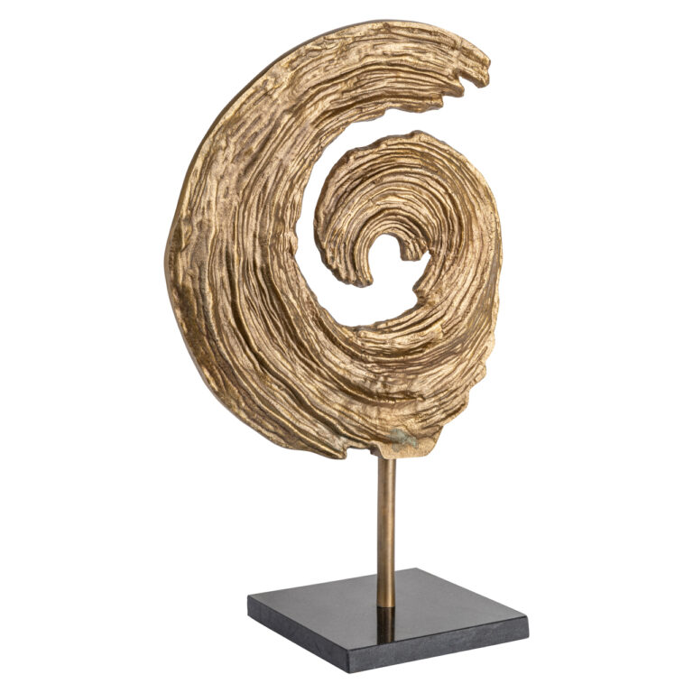 Przedmiot dekoracyjny Swirl mosiądz antyczny duży