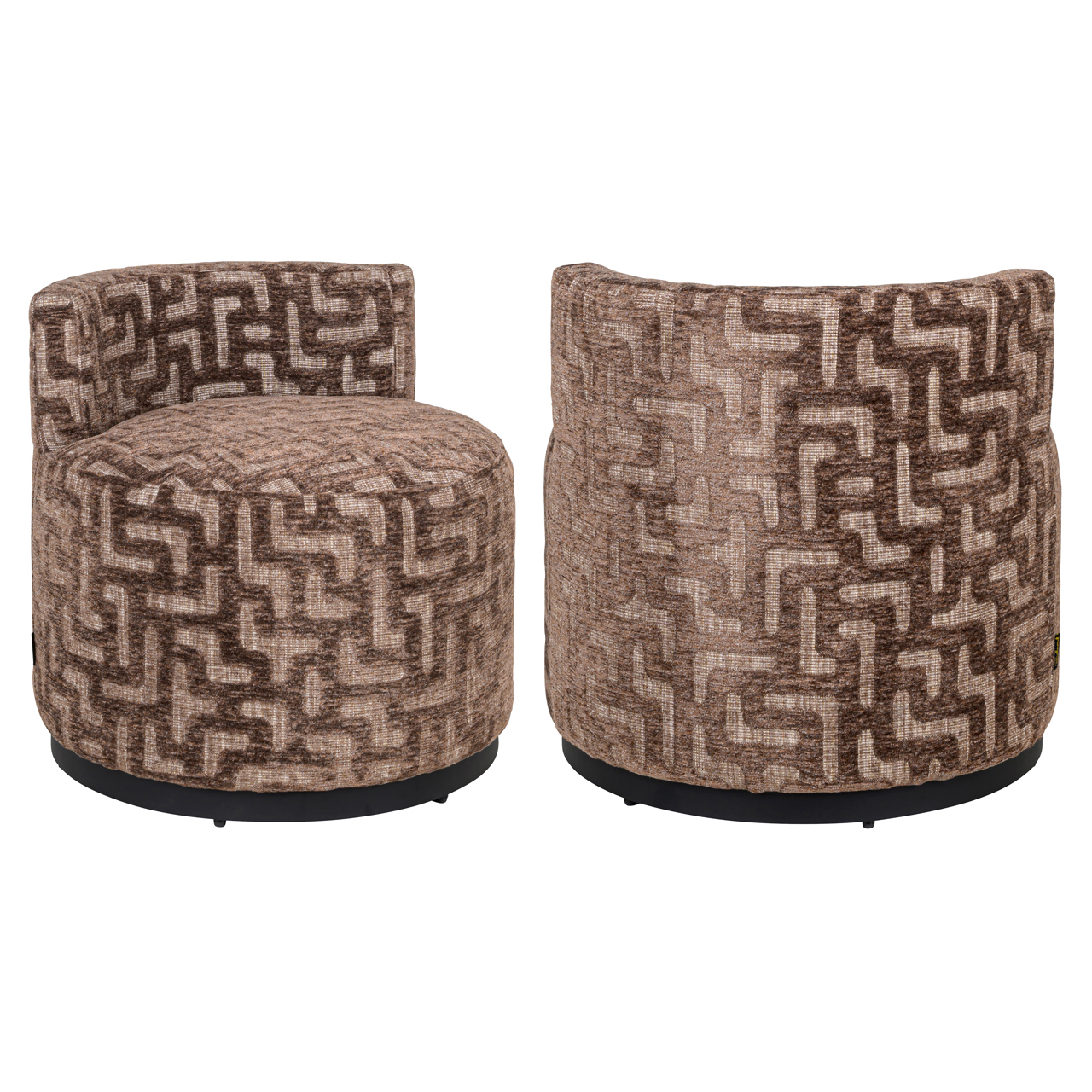 216067 - Lounge chair Franny brown labyrinth