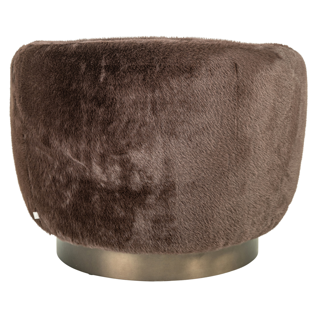 216079 - Lounge chair Colmar chocolat fluffy swivel