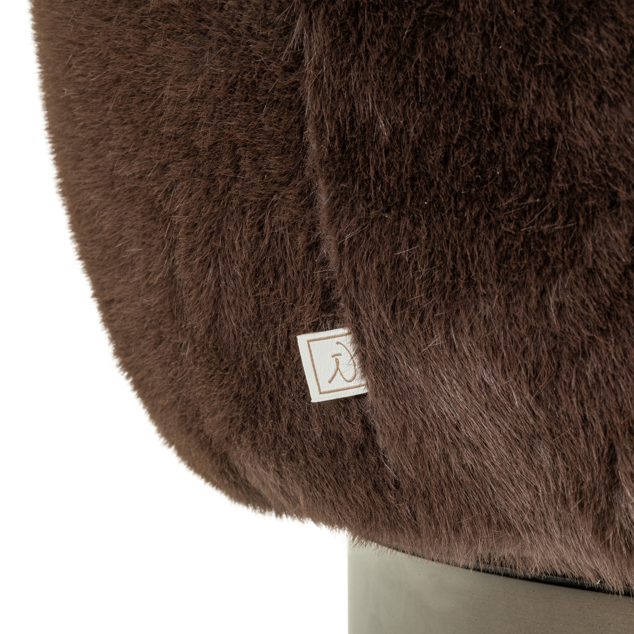 216079 - Lounge chair Colmar chocolat fluffy swivel