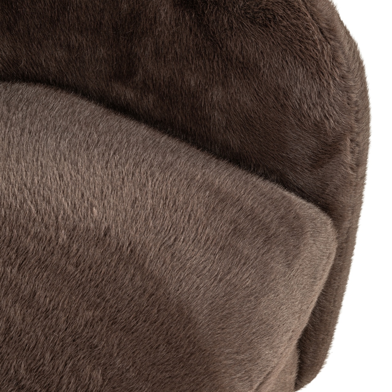 216079 - Lounge chair Colmar chocolat fluffy swivel