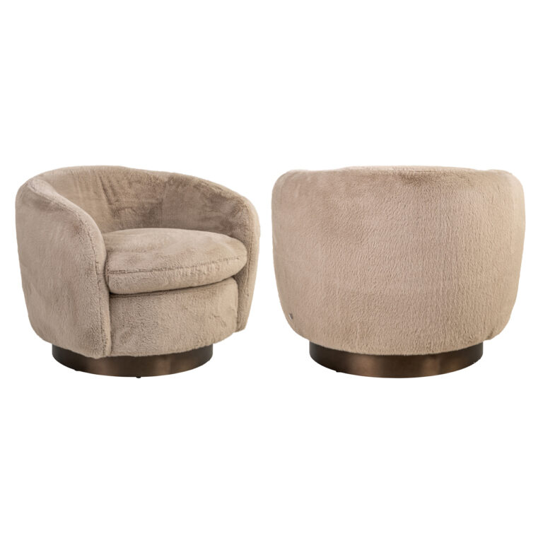 Fotel wypoczynkowy Colmar khaki puszysty obrotowy