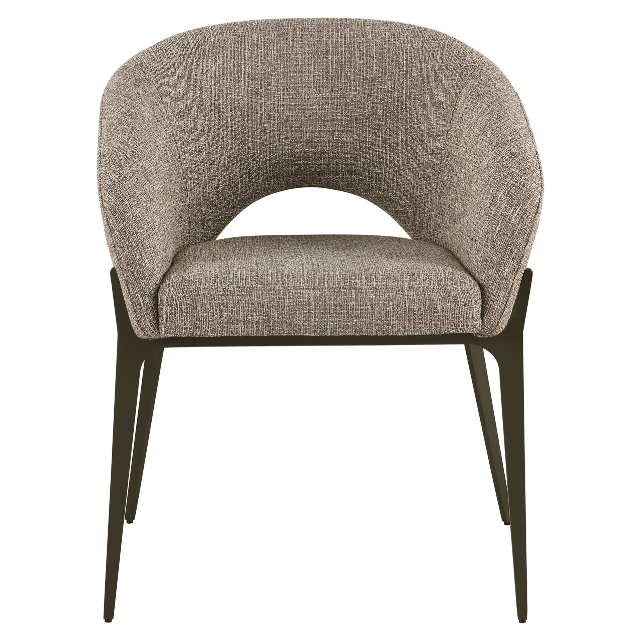 216584 - Dining chair Kenzi brown tweed