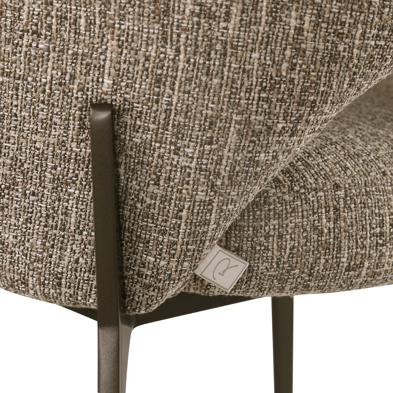 216584 - Dining chair Kenzi brown tweed