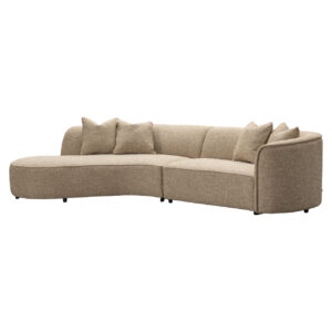216600 - Sofa Romero sand tweed ottoman left fire retardant