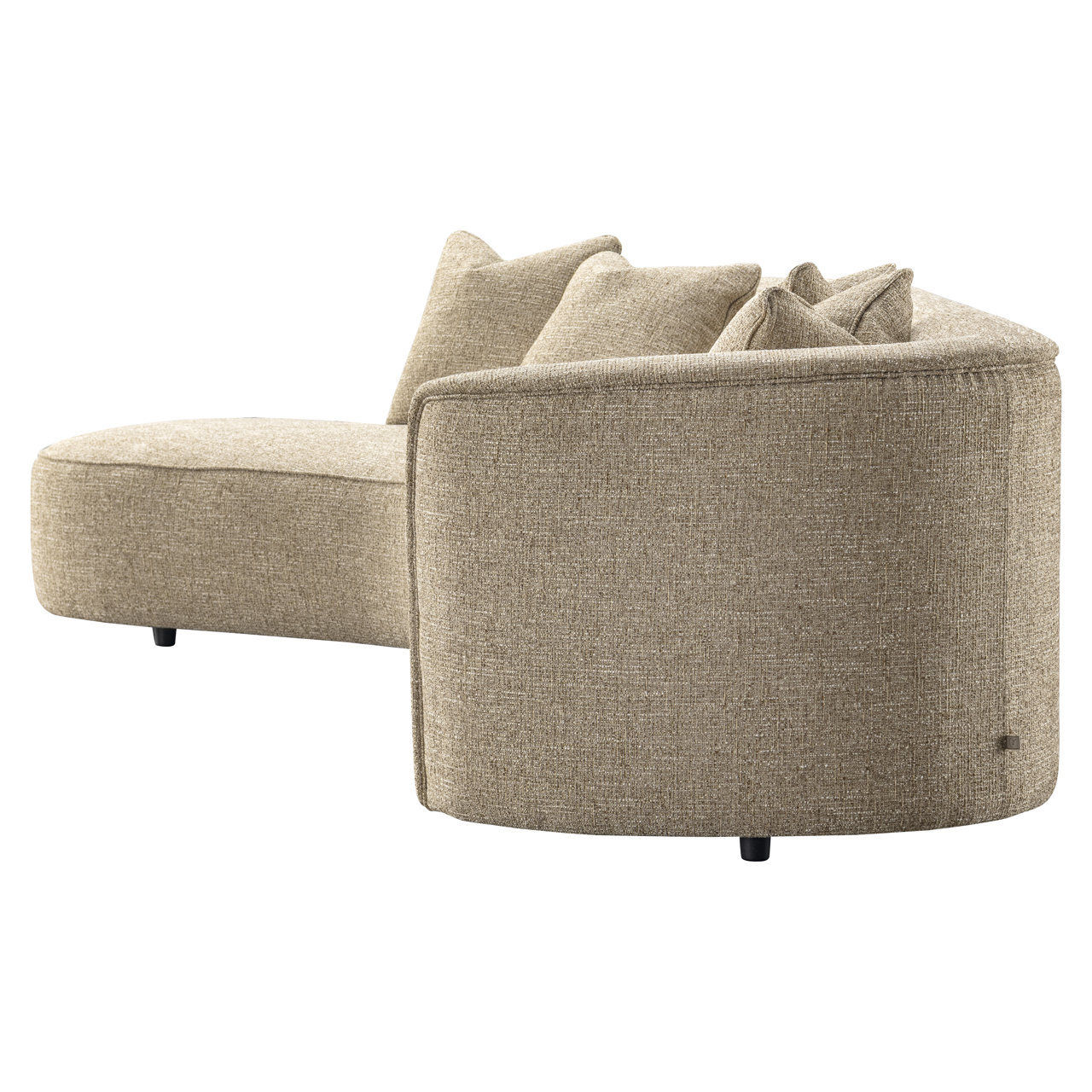 216600 - Sofa Romero sand tweed ottoman left fire retardant