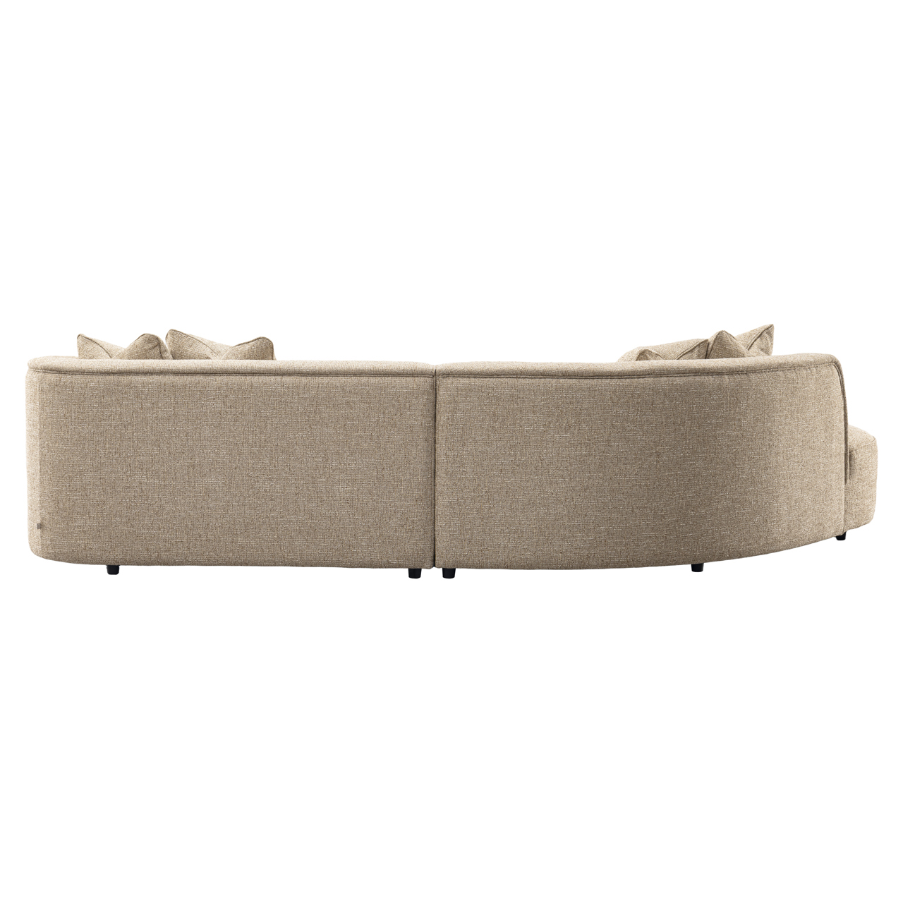 216600 - Sofa Romero sand tweed ottoman left fire retardant
