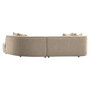 216601 - Sofa Romero sand tweed ottoman right fire retardant